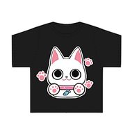 T-shirts (PICCODO ドール服 Ｔシャツ 白猫 ブラック)