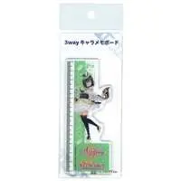 Ruler - Sticky Note - Acrylic stand - Chara Memo Board - NijiGaku / Mifune Shioriko