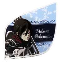 Acrylic Badge - DMM Scratch! - Attack on Titan / Mikasa Ackerman