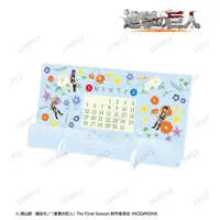 Acrylic stand - Perpetual Calendar - Attack on Titan / Eren & Armin & Mikasa