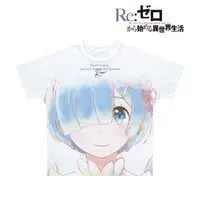 T-shirts - Ani-Art - Full Graphic T-shirt - Re:ZERO / Rem & Subaru Size-S